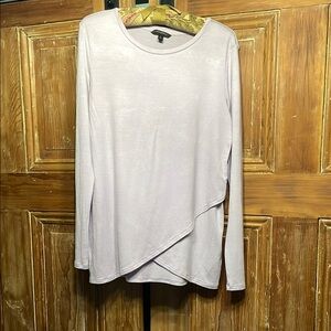 Banana Republic Purple Asymmetrical Long Sleeve Blouse